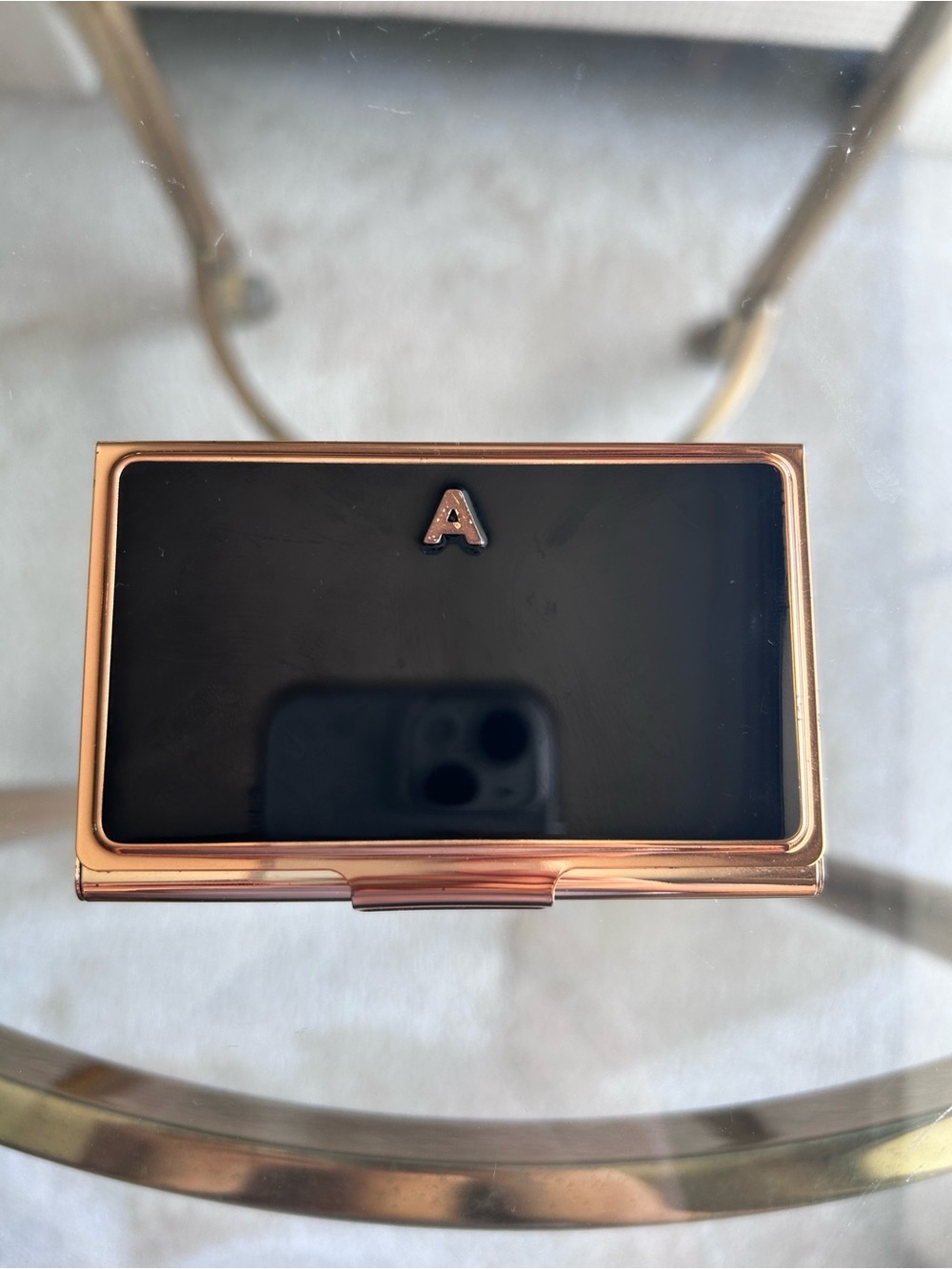 Kate Spade and Lennox Black and Gold “A” Business Card Holder